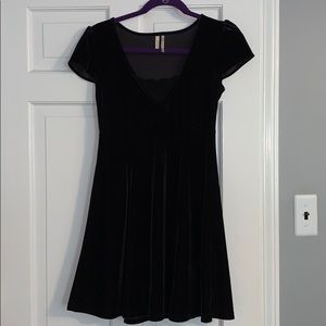Black velvet dress